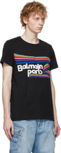Balmain Black Mulitcolor Logo T-Shirt