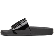 Balmain Black Patent Calypso Slides