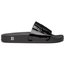 Balmain Black Patent Calypso Slides - Balmain Black Brevet Calypso Diapositives - Balmain 블랙 특허 칼립소 슬라이드