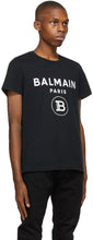 Balmain Black Print Logo T-Shirt