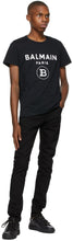 Balmain Black Print Logo T-Shirt