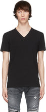 Balmain Black V-Neck T-Shirt - T-shirt à col en V Balmain noir - Balmain 블랙 V 넥 티셔츠