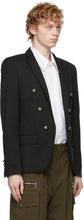 Balmain Black Wool Double-Breasted Blazer