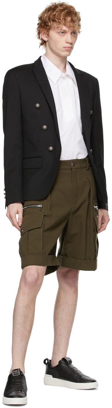 Balmain Black Wool Double-Breasted Blazer