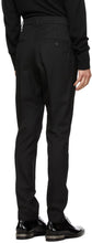 Balmain Black Wool Drop Trousers