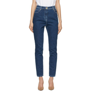 Balmain Blue Raw Denim Skinny Jeans - Balmain Blue Blue Denim Denim Jean Skinny - Balmain 블루 원시 데님 스키니 청바지