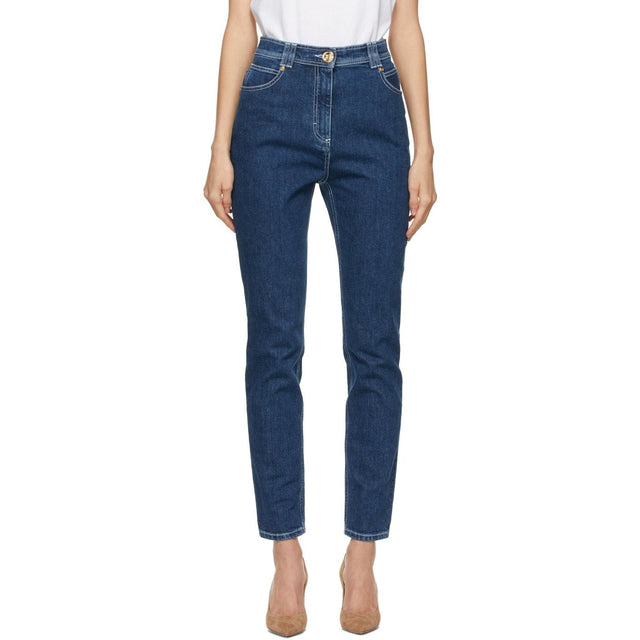 Balmain Blue Raw Denim Skinny Jeans - Balmain Blue Blue Denim Denim Jean Skinny - Balmain 블루 원시 데님 스키니 청바지