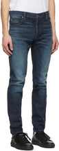 Balmain Blue Tapered Raw Vintage Jeans