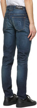 Balmain Blue Tapered Raw Vintage Jeans