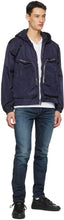 Balmain Blue Tapered Raw Vintage Jeans