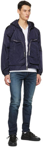 Balmain Blue Tapered Raw Vintage Jeans