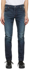 Balmain Blue Tapered Raw Vintage Jeans - Jeune millésible bleu effilé bleu Balmain - Balmain 블루 테이퍼 원시 빈티지 청바지입니다