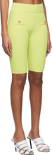 Balmain Green Rib Knit Cycling Shorts