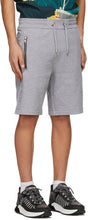 Balmain Grey Embossed Logo Shorts