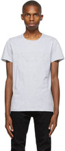 Balmain Grey Embossed Logo T-Shirt - T-shirt logo en relief gris Balmain - Balmain 회색 양각 로고 티셔츠