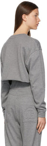 Balmain Grey Embossed Monogram Sweatshirt