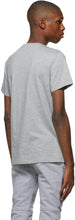 Balmain Grey Foil Logo Print T-Shirt
