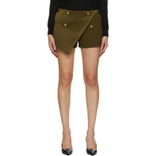 Balmain Khaki Four-Button Shorts
