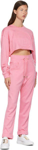 Balmain Pink Embossed Monogram Lounge Pants