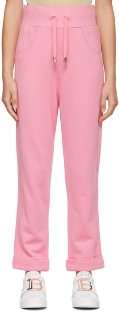 Balmain Pink Embossed Monogram Lounge Pants - Pantalon de salon monogramme rose rose Balmain - Balmain 핑크 양각 된 모노그램 라운지 바지