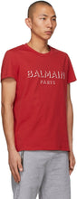 Balmain Red 3D Logo T-Shirt