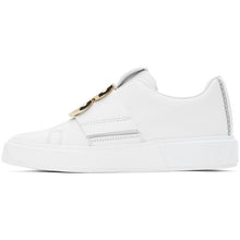 Balmain White Buckle B-Court Sneakers