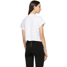 Balmain White Cropped Logo T-Shirt