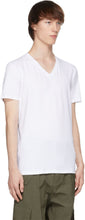 Balmain White V-Neck T-Shirt