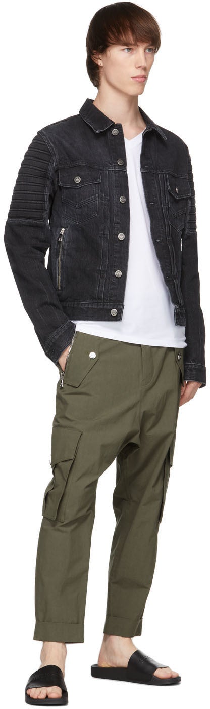 Balmain White V-Neck T-Shirt