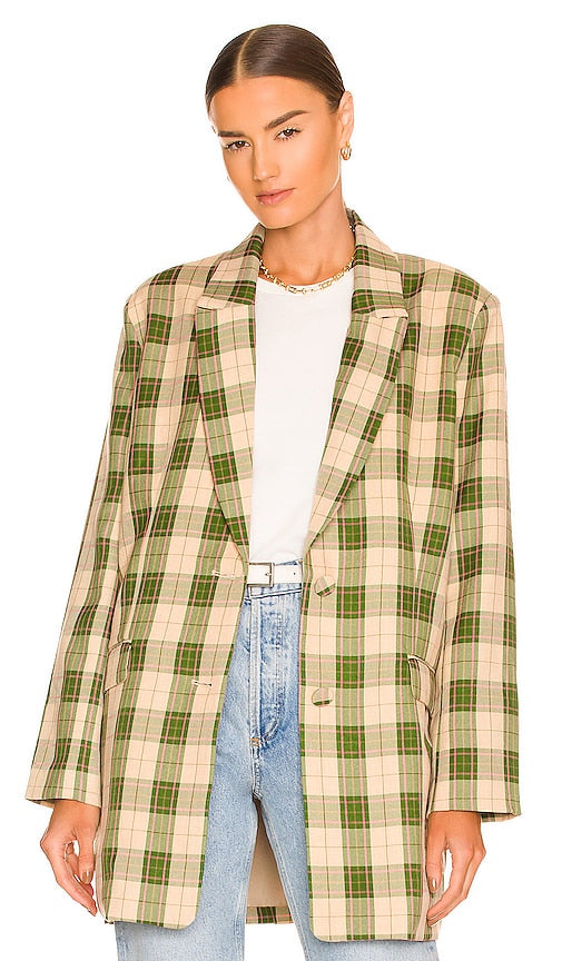 Bardot x REVOLVE Sandie Blazer Dress in Green Bardot X Revolve Sandie Blazer Robe en vert Bardot X旋转绿色的Sandie Blazer连衣裙