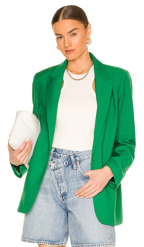 Bardot x REVOLVE Sandie Blazer in Green Bardot X Revolve Sandie Blazer en vert Bardot X旋转绿色的Sandie Blazer