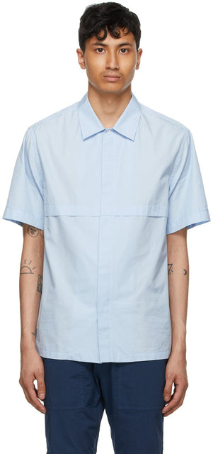 Barena Blue Bufaor Bagio Short Sleeve Shirt - Chemise à manches courtes Barena Blue Bufaor Bagio - BABRERA 블루 BUFAOR BAGIO 짧은 소매 셔츠