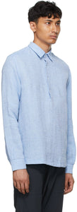 Barena Blue Linen Pavan Regio Shirt