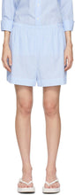Baserange Blue Striped Ole Shorts - Shorts Ole à rayures bleus Baserange - Baserange Blue 스트라이프 OLE 반바지
