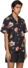 Bather Black Printed Camp Short Sleeve Shirt