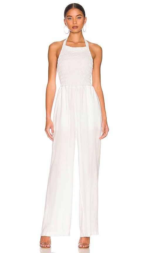 Bella Dahl Smocked Halter Jumpsuit in White Bella Dahl Samère de licou blotti en blanc 贝拉·达尔（Bella Dahl