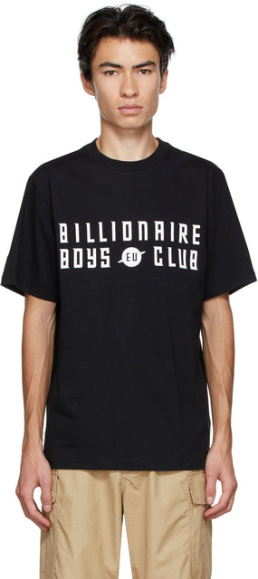 Billionaire Boys Club Black EU Logo T-Shirt - Millionaire Boys Club Black UE Logo T-shirt - 억만 장자 소년 클럽 블랙 EU 로고 티셔츠