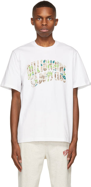 Billionaire Boys Club White Camo Arch Logo T-Shirt - Millionaire Boys Club Blanc Camo Arch Logo T-shirt - 억만 장자 소년 클럽 화이트 카모 아치 로고 티셔츠