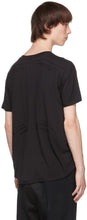 Blackmerle Black Raw Scallop Hem T-Shirt