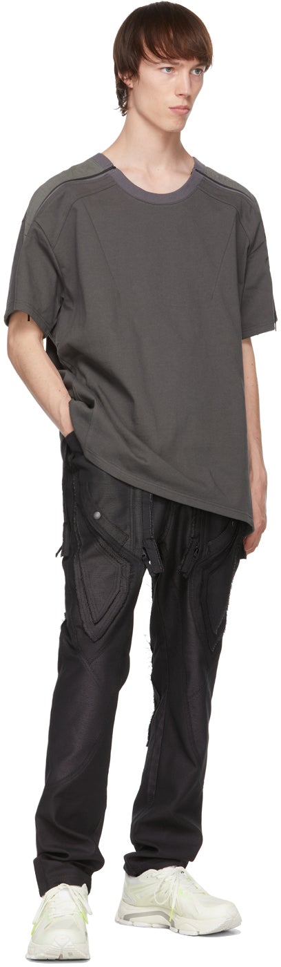 Blackmerle Green Zip Panel T-Shirt