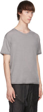 Blackmerle Grey Raw Scallop Hem T-Shirt