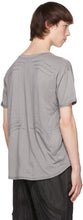 Blackmerle Grey Raw Scallop Hem T-Shirt