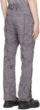 Blackmerle Grey Wrinkled Flare Trousers