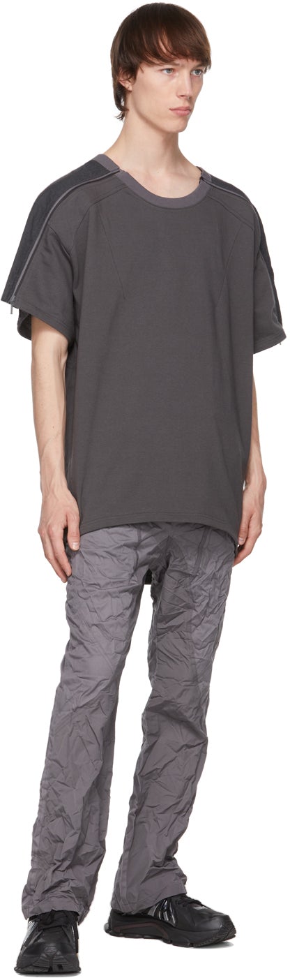 Blackmerle Grey Zip Panel T-Shirt