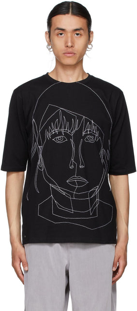 Bless Black Stitched Starcut II T-Shirt - Bénisse T-shirt Starc II cousu noir - 블랙 스티치 스타 컷 II 티셔츠를 축복하십시오