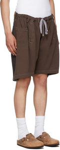 Bless SSENSE Exclusive Brown Overjogging Shorts