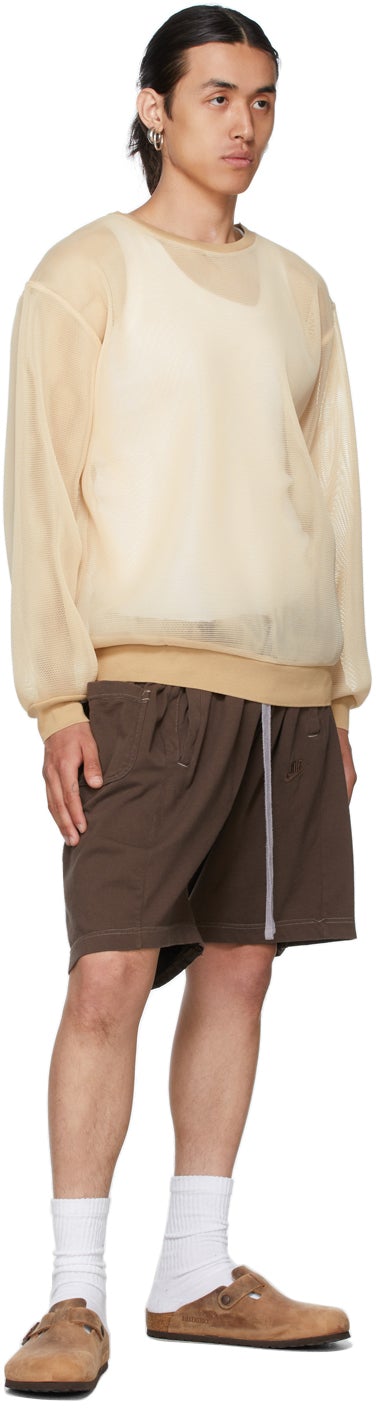 Bless SSENSE Exclusive Brown Overjogging Shorts