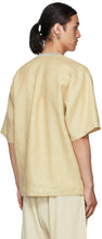 Bless Yellow Linen V-Neck T-Shirt