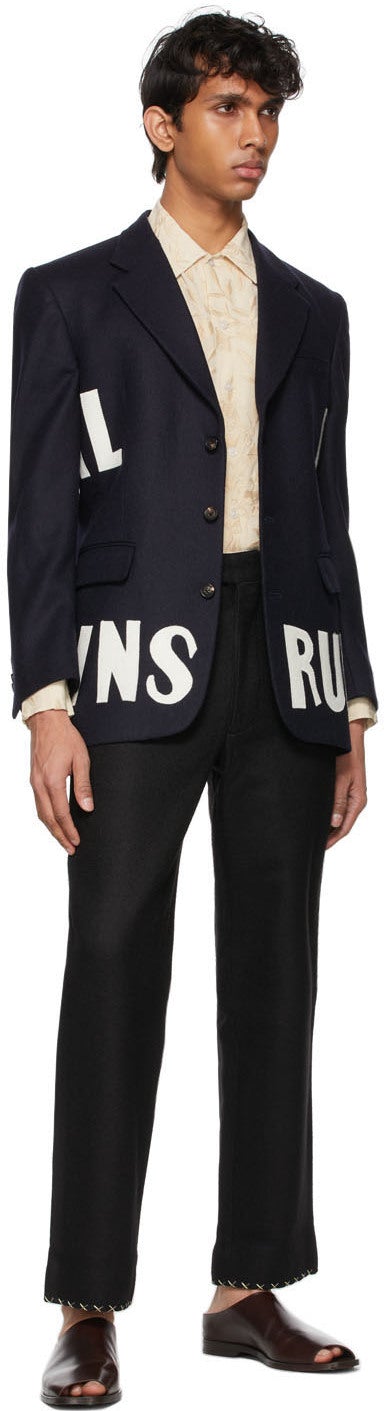 Bode Blue Wool Ruidoso Downs Blazer