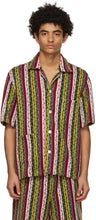 Bode Multicolor Primary Stripe Short Sleeve Shirt - BODE Multicolore Chemise à manches courtes à rayures primaires - Bode 여러 가지 빛깔의 일차 스트라이프 짧은 소매 셔츠
